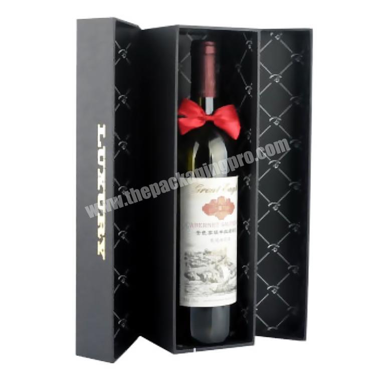 Luxury Rigid wine box packaging with bottle