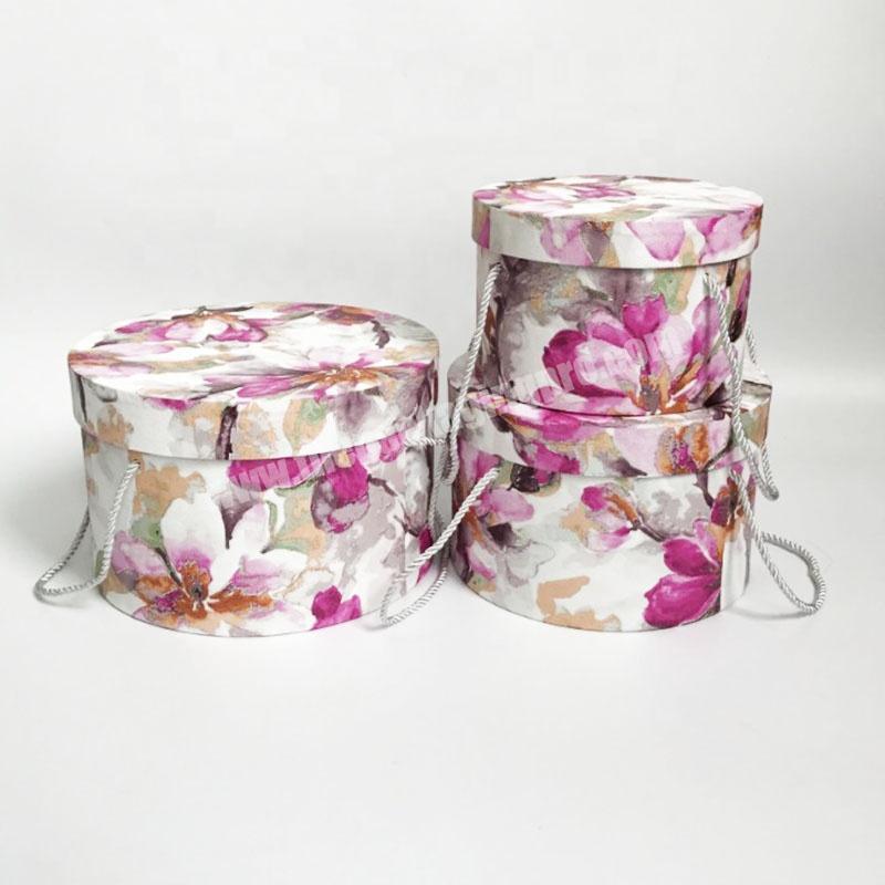 Luxury Round Flower Cardboard Paper Packing Box Flower Gift Boxes