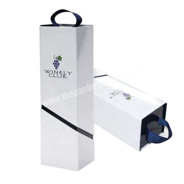 luxury single glass wine accessories gift set packaging cardboard gift box with foam insert