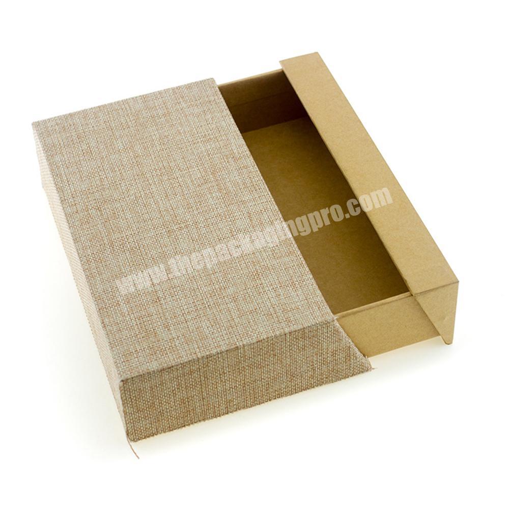 Luxury sliding open recycled cardboard gift packaging drawer box