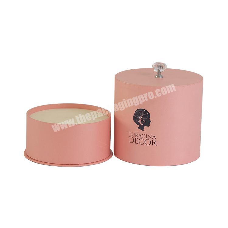 Luxury Small Round Cylinder Shape Perfume Jewelry Flower Packaging Paper Gift Box