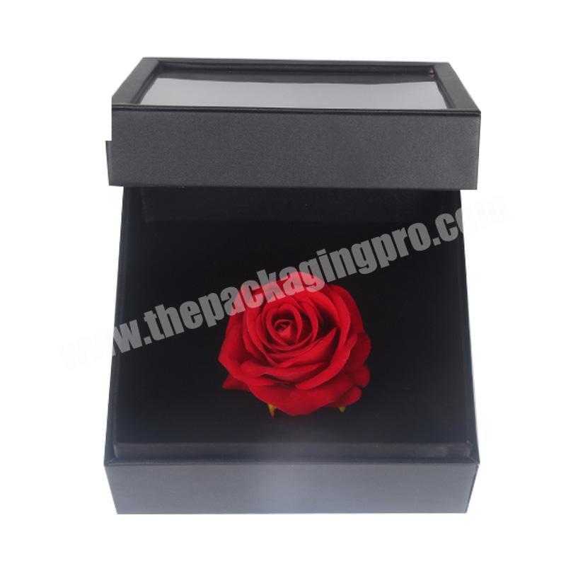 Luxury square design cardboard gift packaging flower paper box