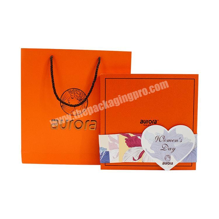 Luxury Stand Up Hand Paper Gift Bag with Ribbon Handle Gift Box Packaging