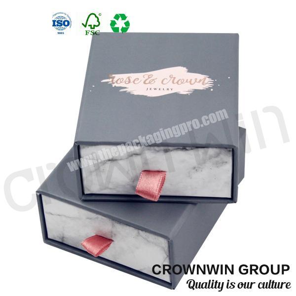 Luxury Storage Sliding Drawer Box For Jewelry CrownWin Packaging