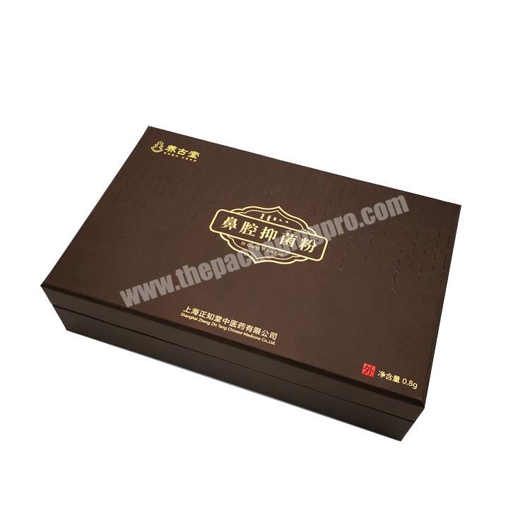 Luxury style Customized black and white gift hard paper box with black foam