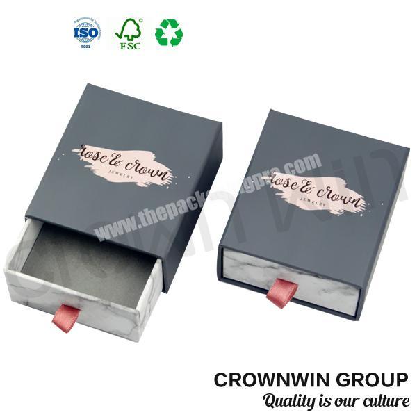 Luxury Tandem Drawer Paper Box For Jewelry CrownWin Packaging