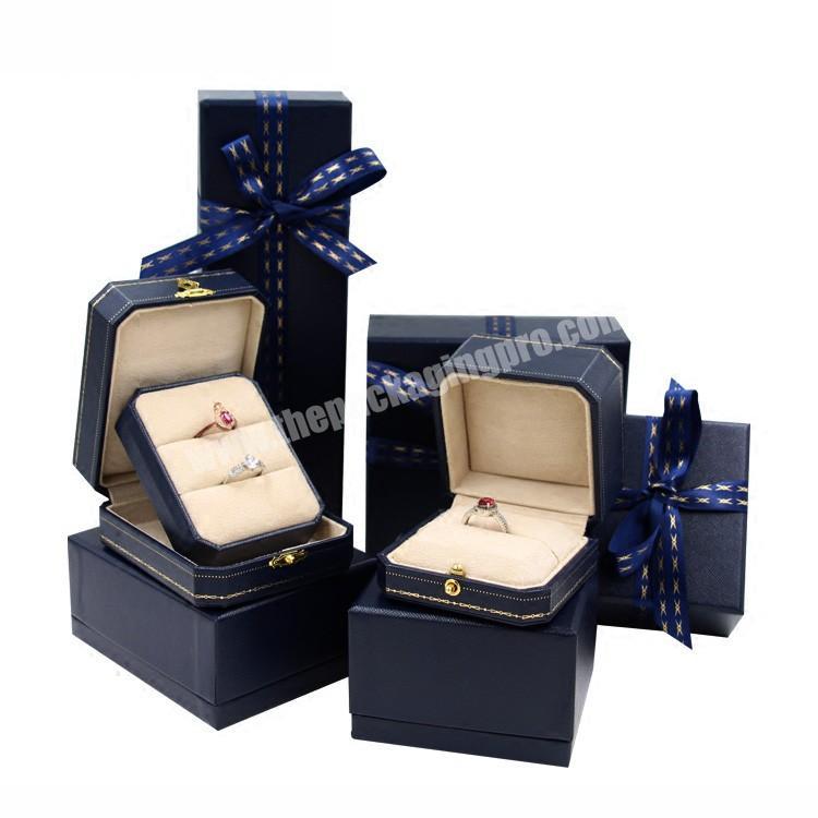 Luxury Unique Custom Logo Rigid Cardboard Jewelry Gift Box With Bowknot