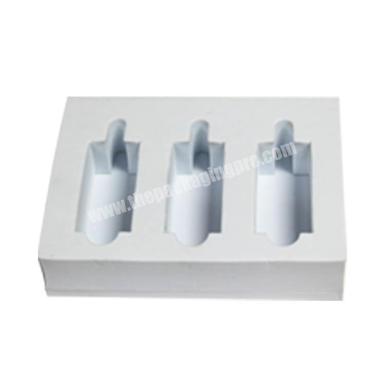 luxury white EVA foam for cosmetic with colour gold hot stamping Custom logo foldable paper packaging boxes