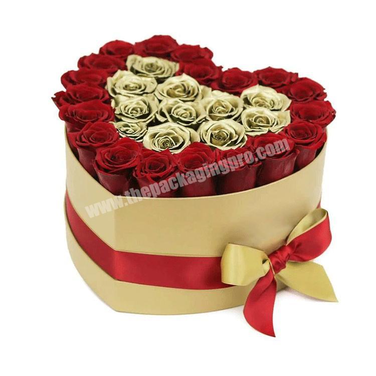 Luxury Wholesale Pink Black Blue White Rose Heart Shape Flower Box Chocolate Candy Wedding Bridal