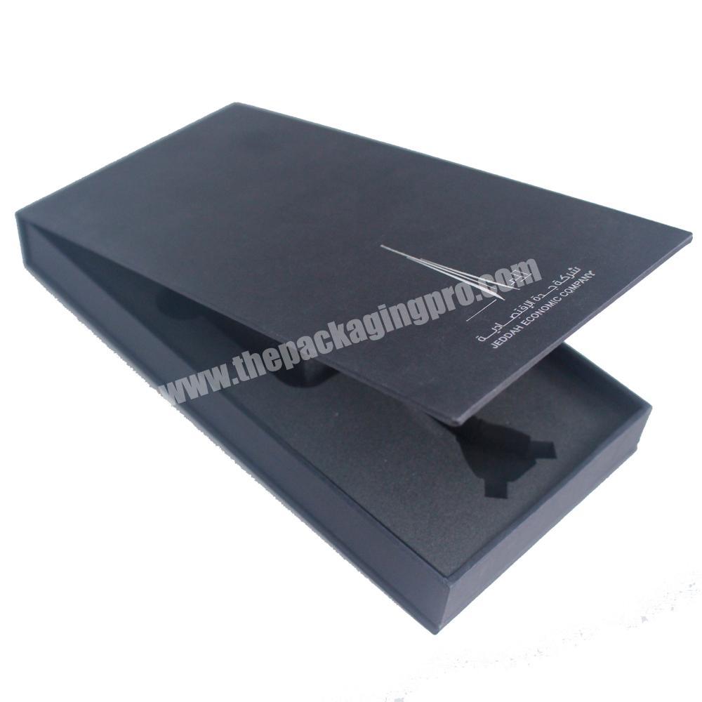 Luxury with hot foil with EVA tray for black magnetic cardboard box with lid