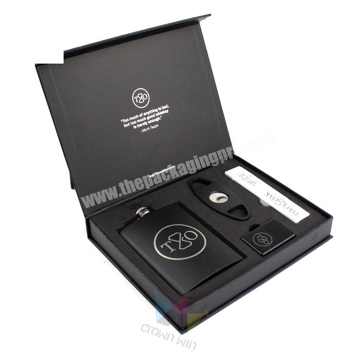 Magnetic close paper gift packaging box black
