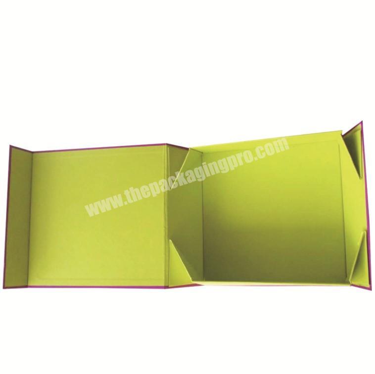 Magnetic gift collapsible paper rigid folding foldable closure color box