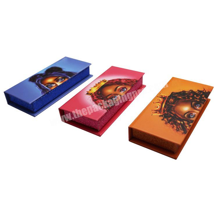 Make Up Box Set Customized Book shape Waterproof Eyelash Box 16 Pairs Magnetic Empty Square Lash Boxes