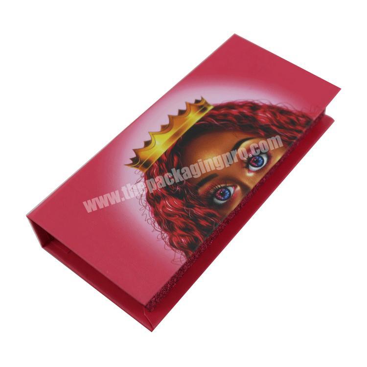 Makeup Packaging Boxes Custom Logo Rectangle Eye Lash Boxes Crown Eyelash Box