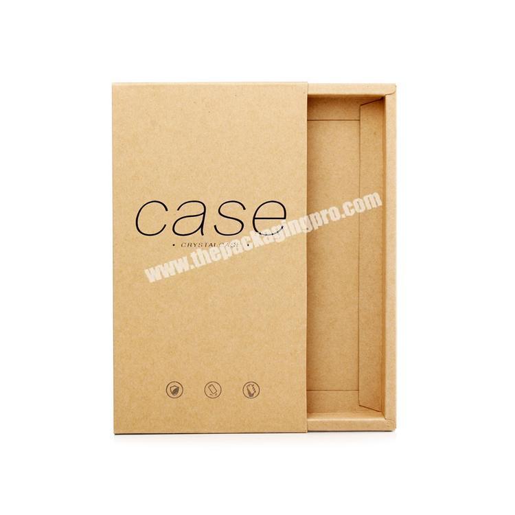 Making Customized Color Printing Kraft Paper Sliding Open Drawer Type Gift Boxes Packaging for Smart Phone Cases