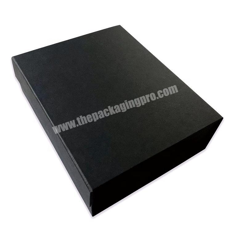 Manufactory Customized Black Foldable Paper Vacation Birthday Gift Box