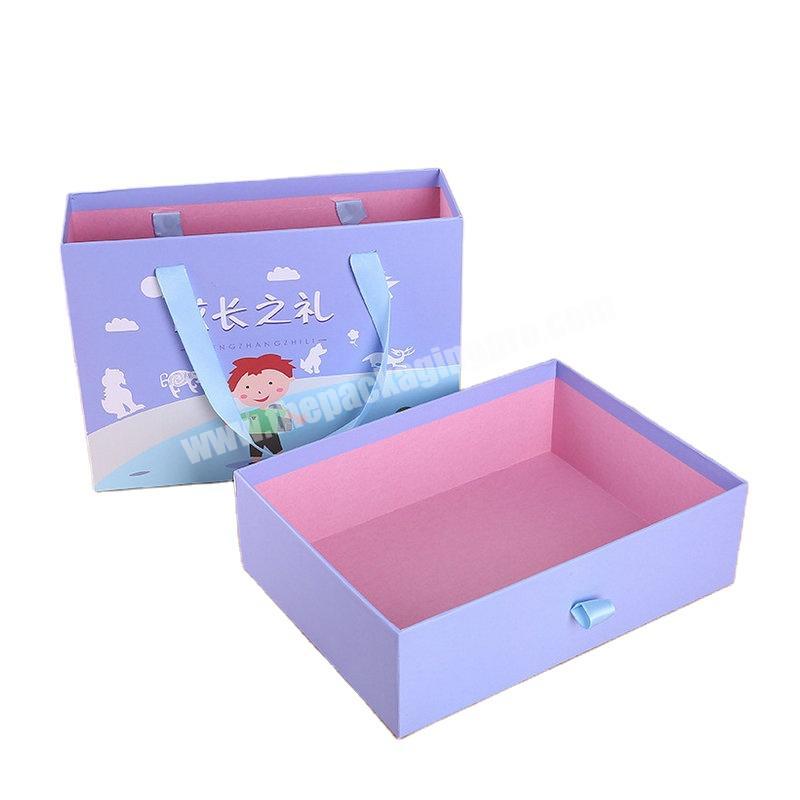 Manufactory Wholesale flower gift box with drawer pink drawer gift box