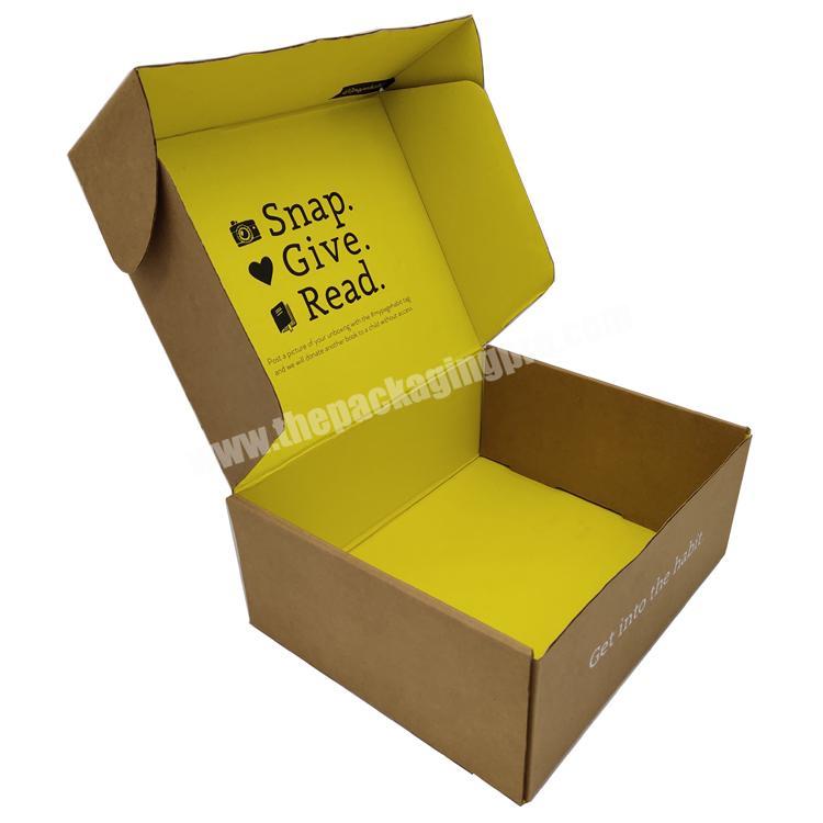 Manufacture Custom Brown Corrugated Board Box Flip Reinforced Storage Packing Shoe Paper Box