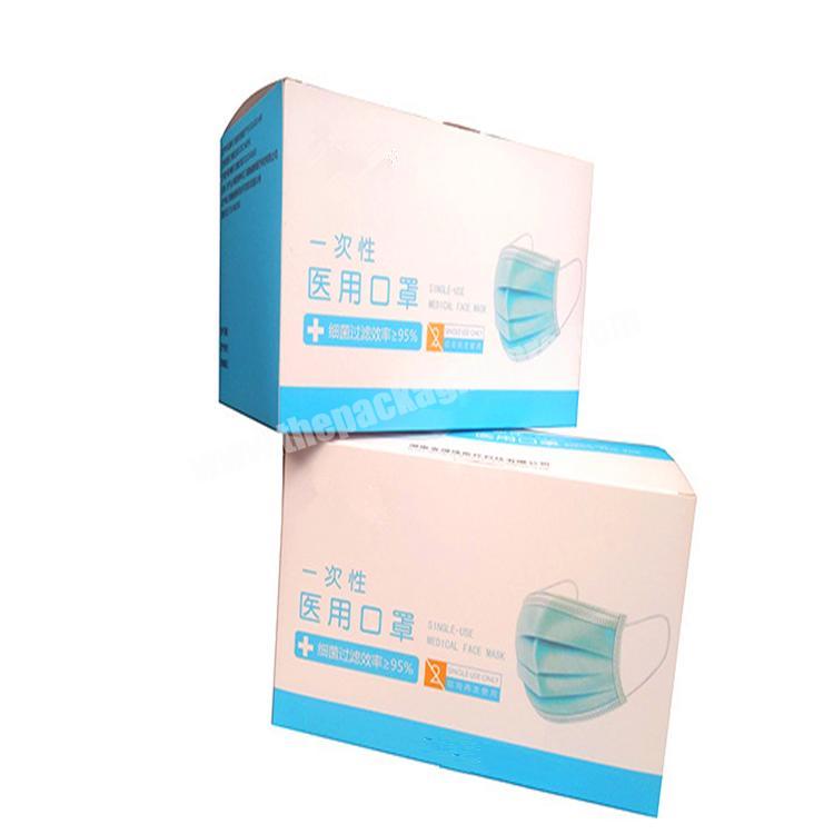 manufacture high quality box for face mask surgical mask packing box