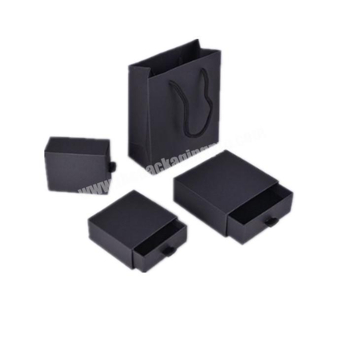 manufacturer custom black cardboard paper drawer jewellery box
