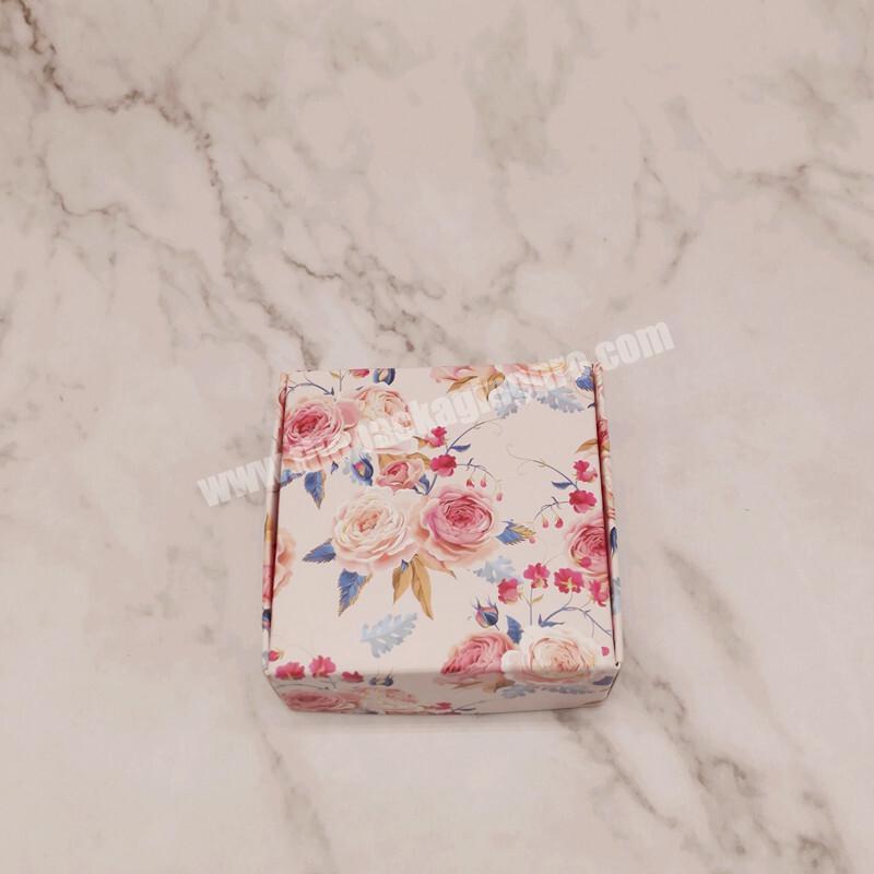 Manufacturer Custom Design Floral  Mini Folding  Paper Packing Box for handmade soap or candle