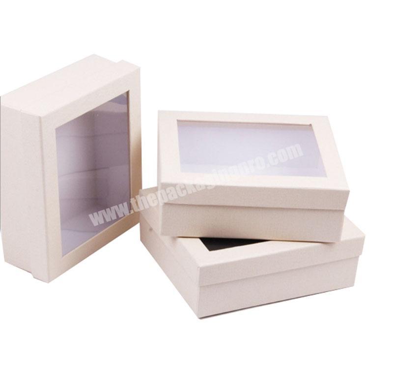 manufacturer Custom luxury style gift box fancy gift box flower box with  Transparent window  lid