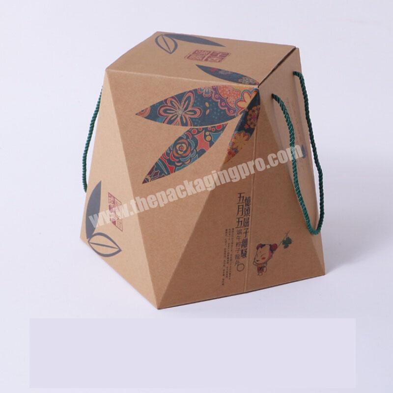 Manufacturer Custom Shape Chinese Festival Gift Packaging Box for Zongzi Rice Dumpling Carriage