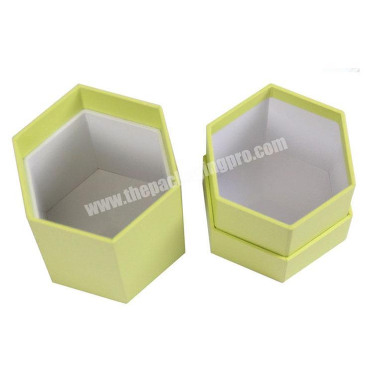 Manufacturer customized hexagonal packing box, diamond shaped cover gift  special paper Boutique Small Gift Box