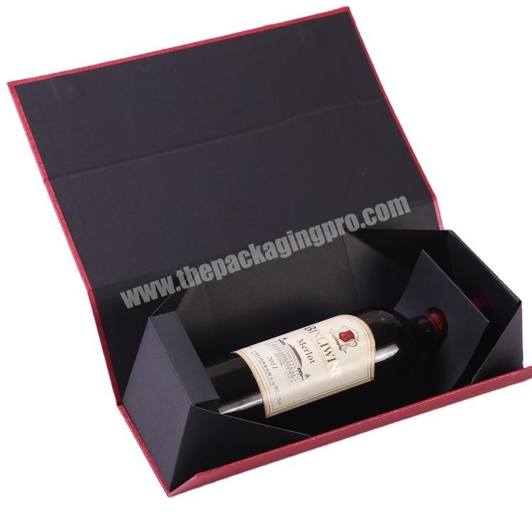 Manufacturer customized high-end red wine gift box, foldable red wine gift box