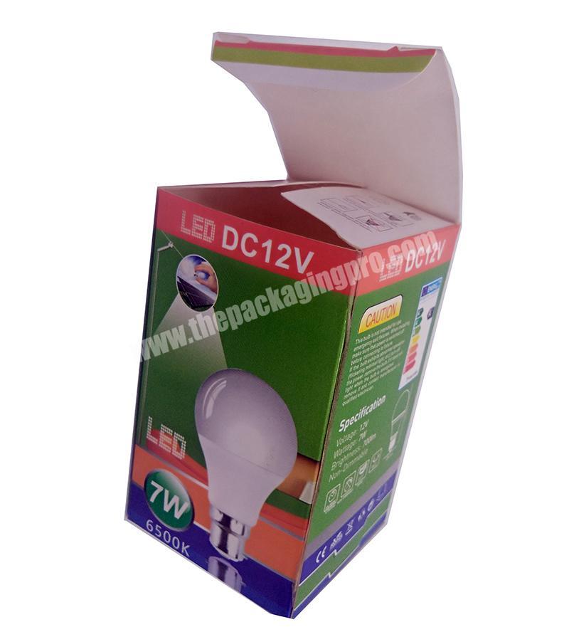 Manufacturer customized led light bulb packaging box light bulb carton gray cardboard printing logo at least 1000 light tube box