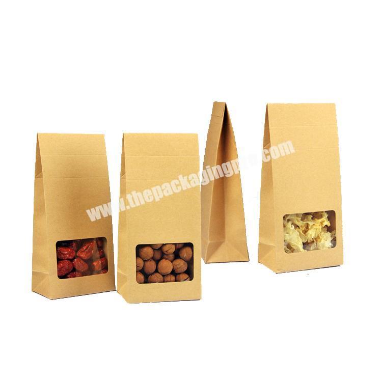 Manufacturer Direct Sale Cheap Price Eco friendly Kraft Paper Food Packaging Stand Up Pouch Bag With Window