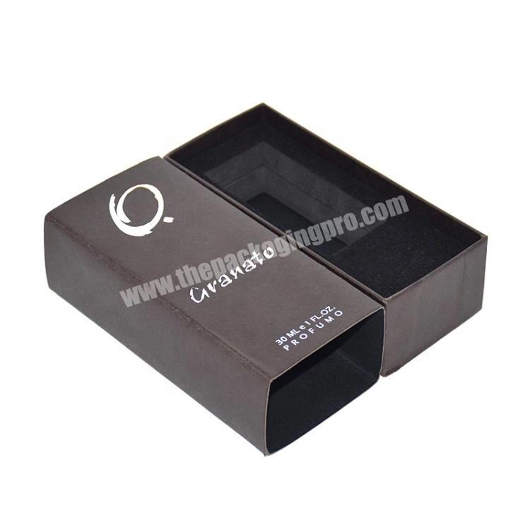 Manufacturer Foam Insert Folding Packaging Black Paper Box