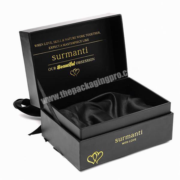 MANUFACTURER HIGH QUALITY CUSTOM LOGO PRINTED BLACK COSMETIC GIFT BOX FOR BEAUTY PACKAGING