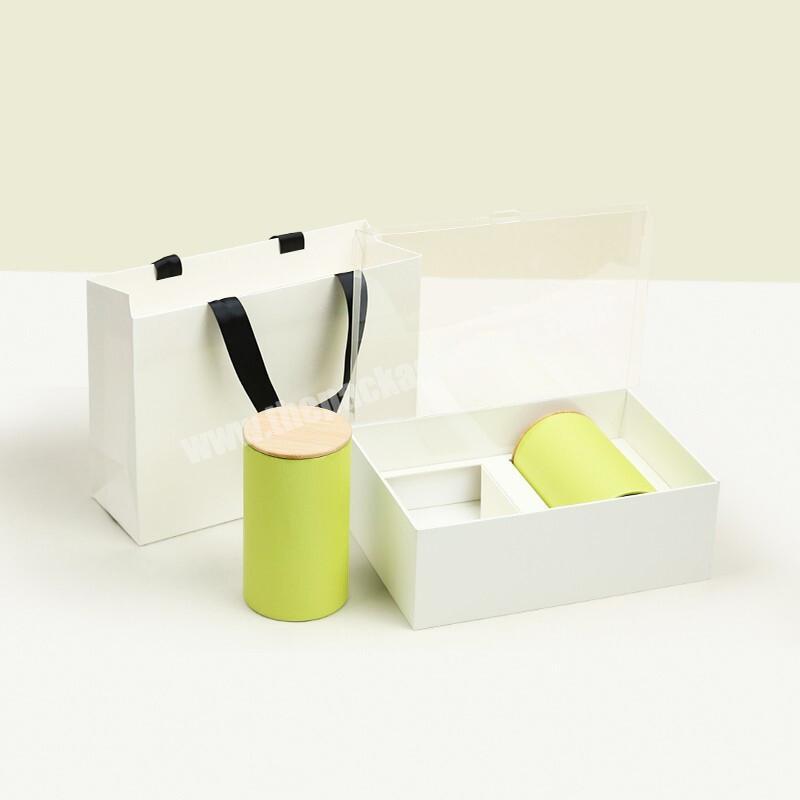 Manufacturer High Quality Custom Size Logo Cardboard Tea Coffee Packaging Box Set including Cylinder Shape Tube Paper Box