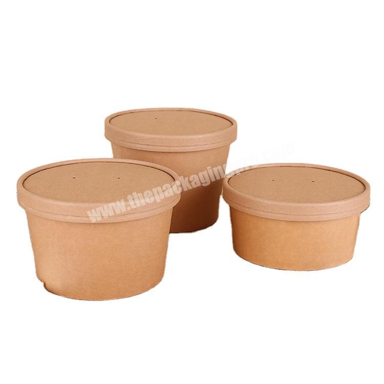 Manufacturer hot sale kraft paper box with lid  food kraft paper box kraft round paper box