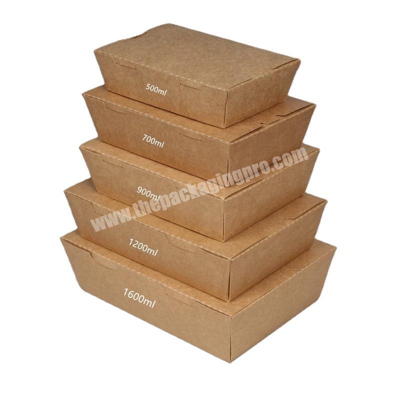 Manufacturer hot sale kraft paper lunch box kraft paper box packaging kraft paper box biodegradable