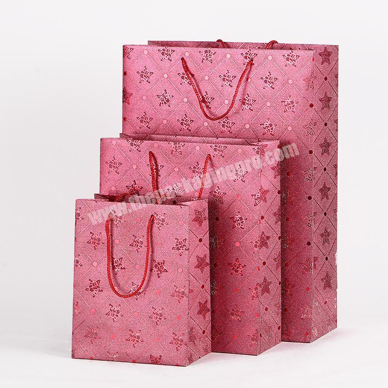 Manufacturer shinning glitter gift packing bag paper shopping bag