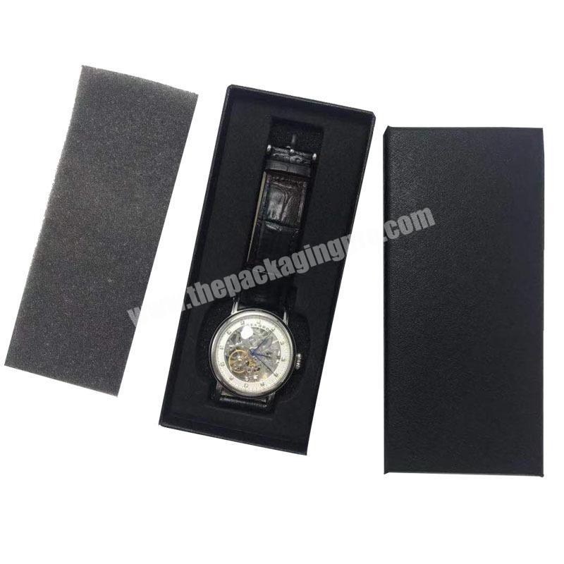 Manufacturer Wholesale High-end Fancy Black Wristwatch Watches Packaging Box with Custom Logo