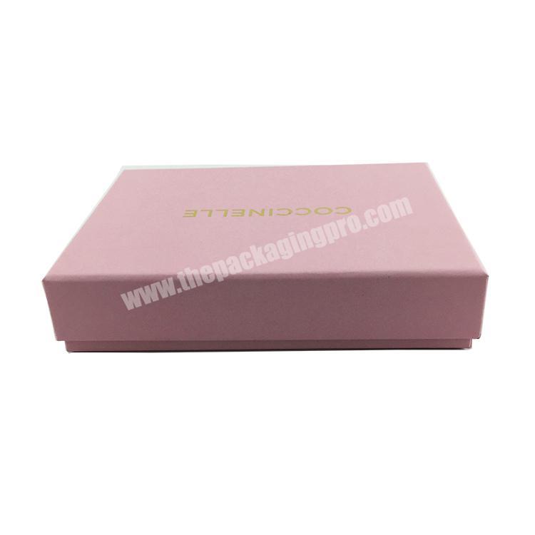 Manufacturer wholesale new design luxury paper pink color gold hot foil packaging boxes custom logo