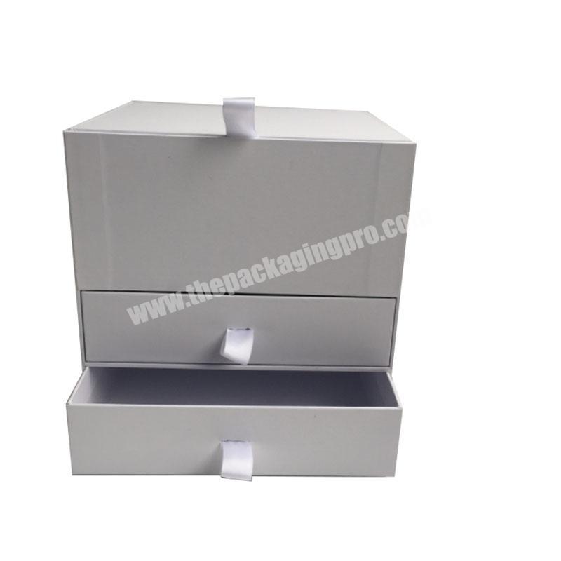 Manufacturers custom gift box creative gift box double drawer packaging box high-end clamshell carton support custom