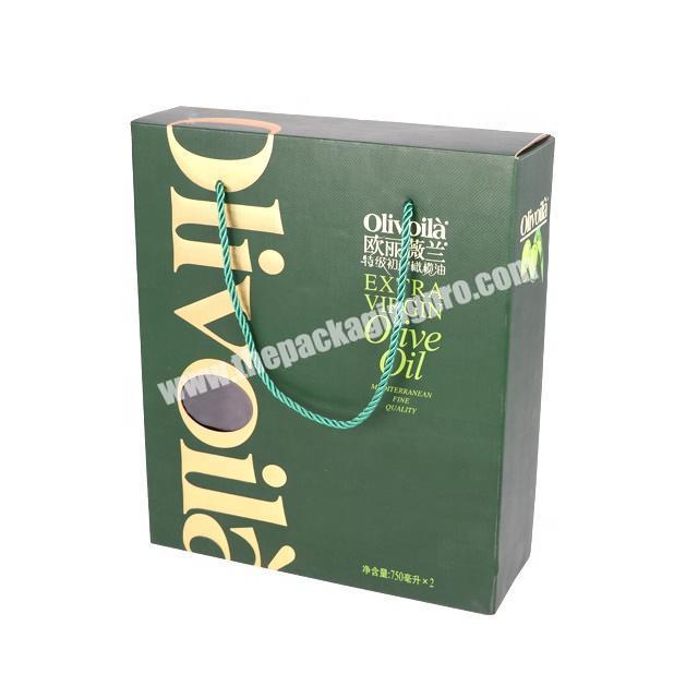 Manufacturers custom olive oil packaging box carton home kitchen  edible oil corrugated box
