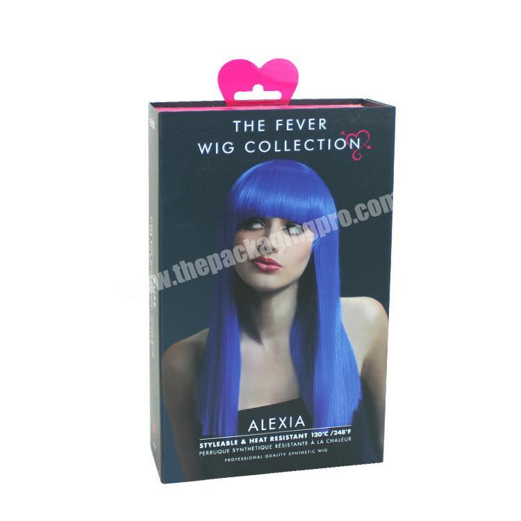Manufacturer's customizable paper packaging box with patterns for wigs