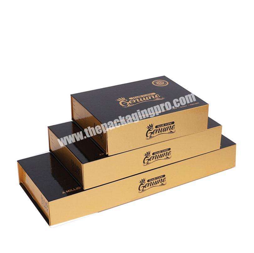 Manufacturers customized wholesale high-grade gold and silver card paper clamshell gift box of 1000 minimum order