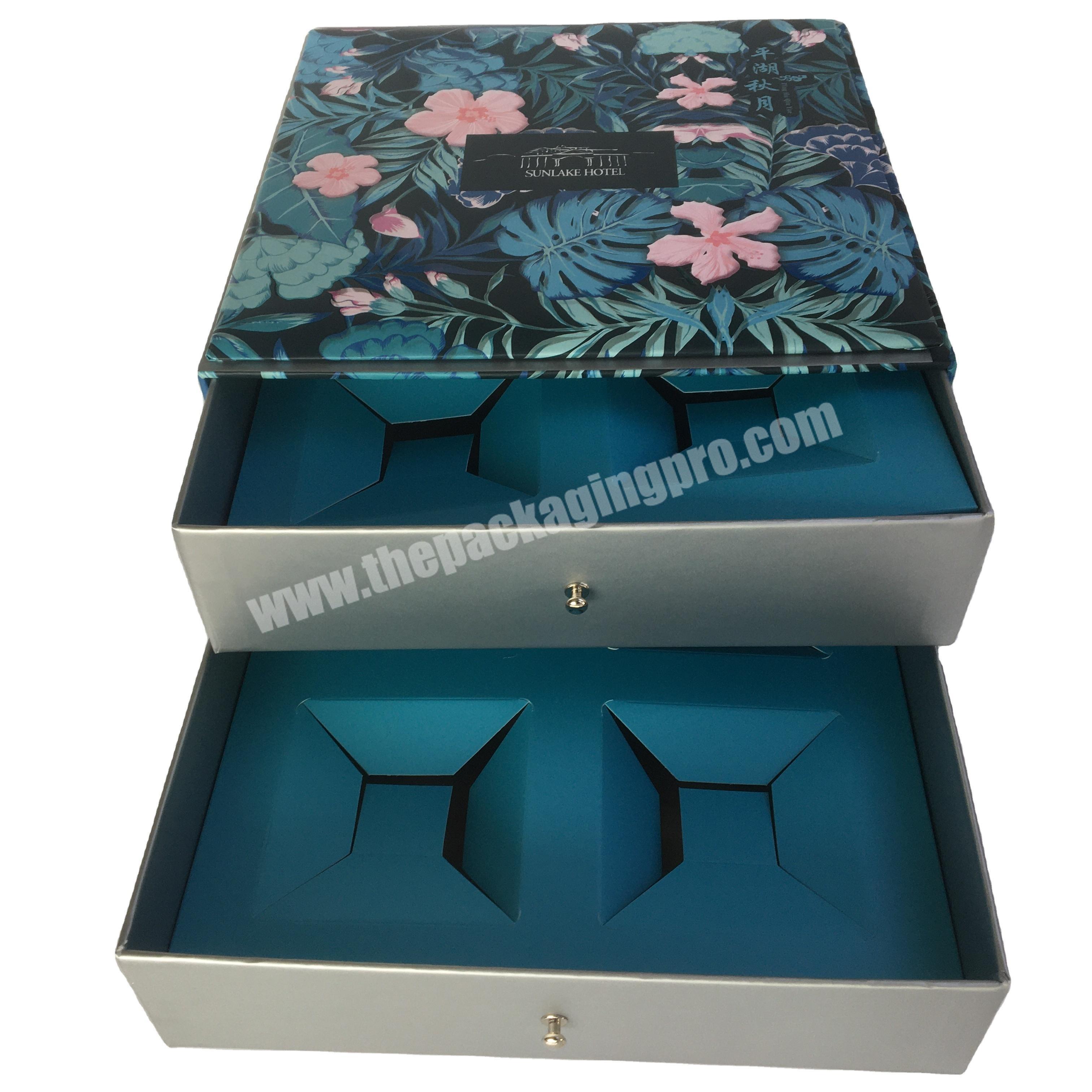 Manufacturers directly customized exquisite high-end moon cake gift box, double-layer gift box, drawer box
