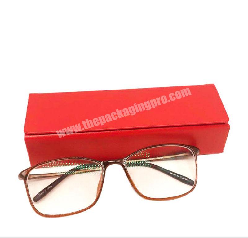 Manufacturers wholesale high-grade red leather texture glasses box 1000 orders
