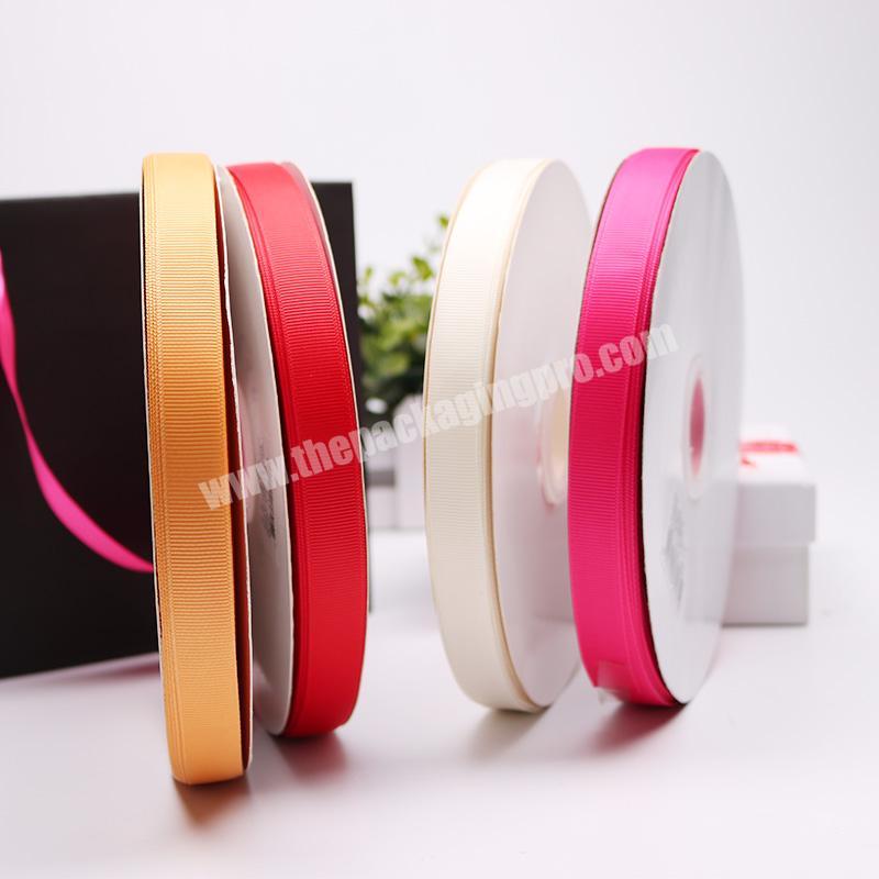 Manufactures 1.5 cm Soild Color Custom Grosgrain Ribbon For Gift Packing