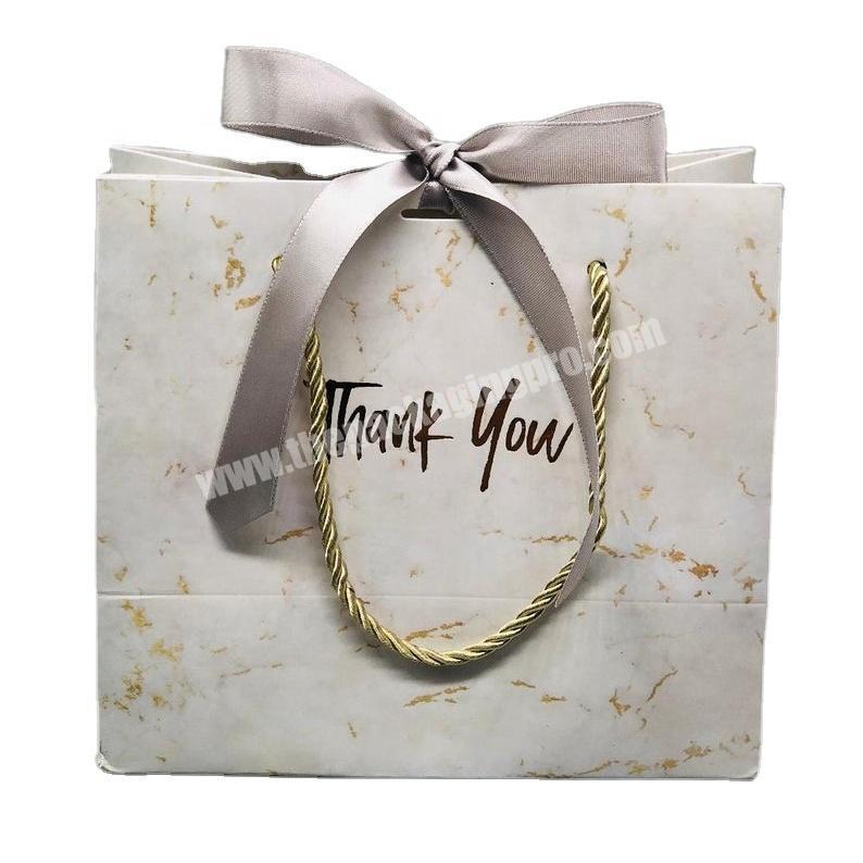 Marble ribbon wedding party favor bags bridal party gift packing bags