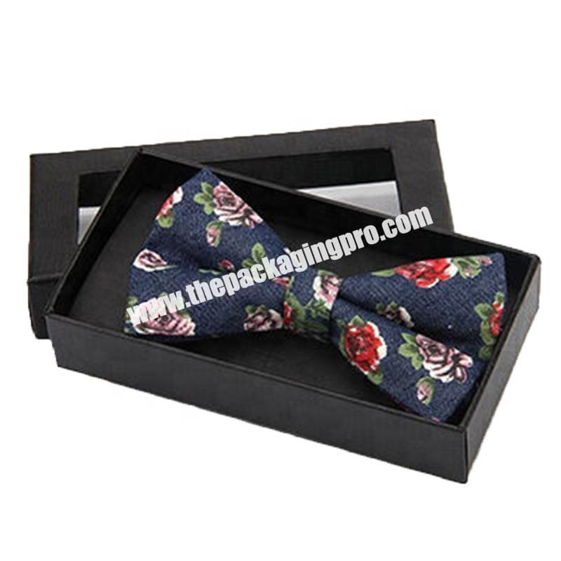 Mate window black Custom Logo Bow Tie Gift Boxes wholesale products china bow tie boxes for bow ties