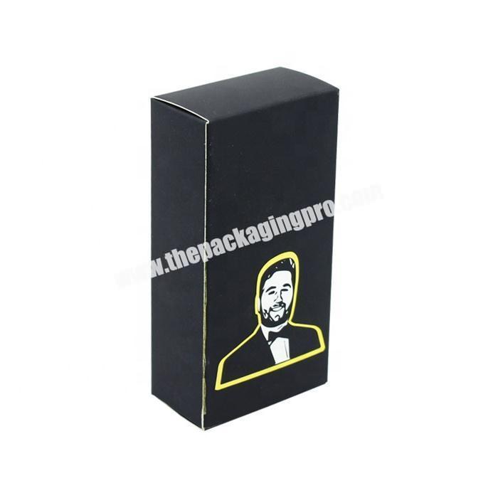 Matt black custom cardboard paper perfume bottle packaging box