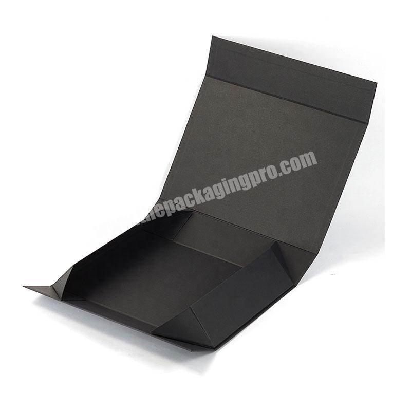 Matt Black Famous Branded Luxury Magnetic Closure Custom Design Rigid Hard Cardboard Folding Shoes Packaging Box
